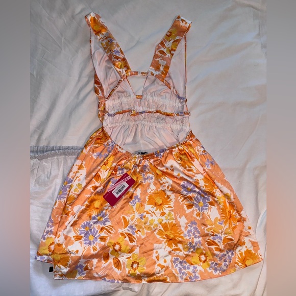 Beginning boutique genovia floral orange mini dress - Picture 5 of 6